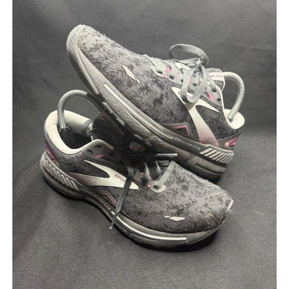 Brooks Womens Adrenaline GTS 23 1203811B072 Black Running Shoes Sz 8 B Sneakers